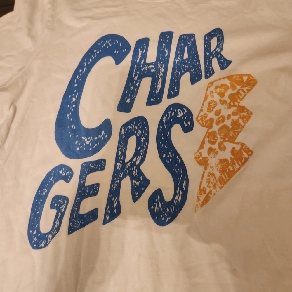 Kids White Chargers Graphic T-Shirt